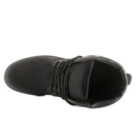 Holzstiefel einfarbig schwarz BL83 Schwarz 2