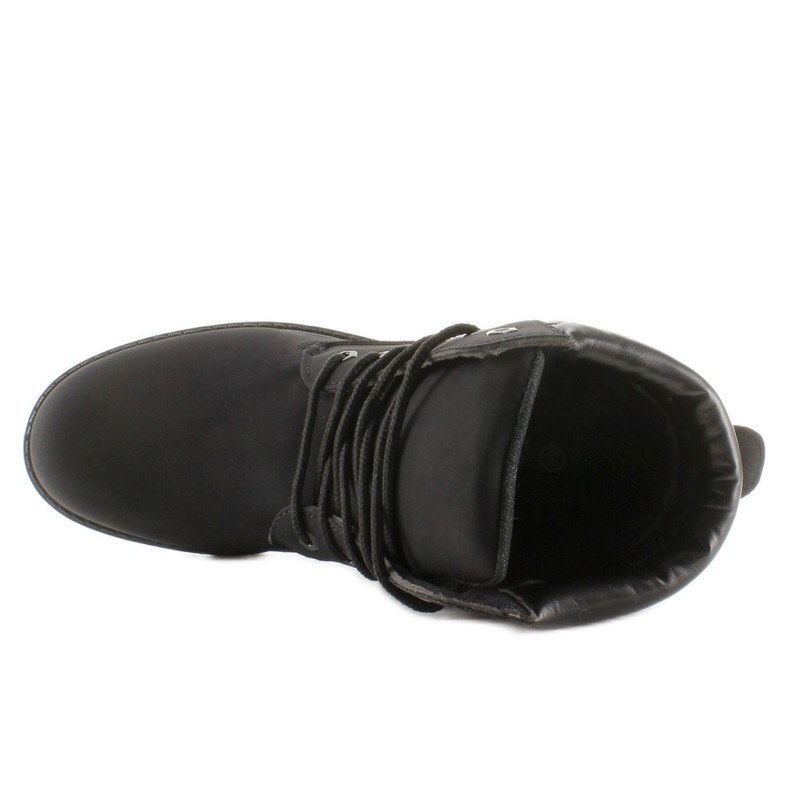 Holzstiefel einfarbig schwarz BL83 Schwarz 2