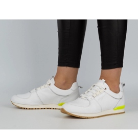 Nik Damen-Sportschuhe, Creepers aus Leder 05-0784-01, weiß 4