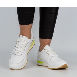 Nik Damen-Sportschuhe, Creepers aus Leder 05-0784-01, weiß 5