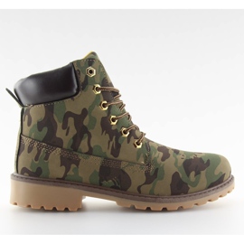 Holzstiefel einfarbig BL83 Army Green Camouflage braun grün 1