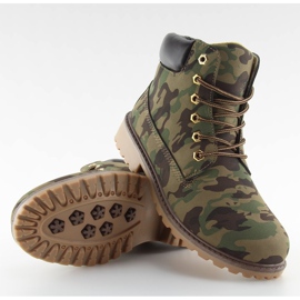 Holzstiefel einfarbig BL83 Army Green Camouflage braun grün 2