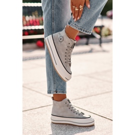 Isolierte Damen-Sneaker auf der Eco-Leder-Plattform Big Star OO274069 Blau 5