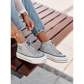 Isolierte Damen-Sneaker auf der Eco-Leder-Plattform Big Star OO274069 Blau 9
