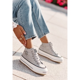 Isolierte Damen-Sneaker auf der Eco-Leder-Plattform Big Star OO274069 Blau 6