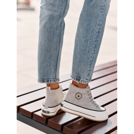 Isolierte Damen-Sneaker auf der Eco-Leder-Plattform Big Star OO274069 Blau 8