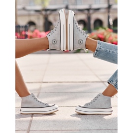 Isolierte Damen-Sneaker auf der Eco-Leder-Plattform Big Star OO274069 Blau 10