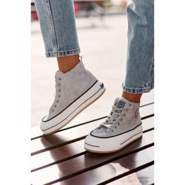 Isolierte Damen-Sneaker auf der Eco-Leder-Plattform Big Star OO274069 Blau 7