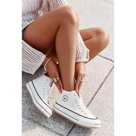 Isolierte Damen-Sneaker auf der Eco-Leder-Plattform Big Star OO274061 Weiß 7