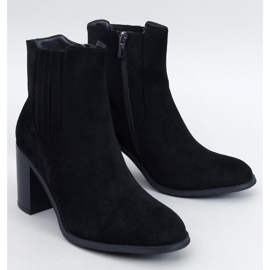 Noriega Schwarze Wildleder-Stiefeletten mit hohen Absätzen 1