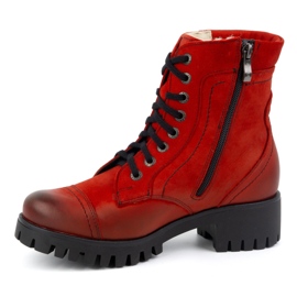 Olivier Damen-Lederstiefel, isoliert, 272BB, rot 1