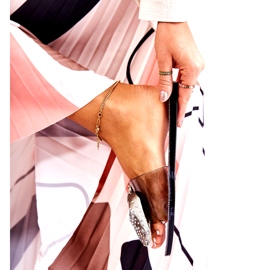 Frauengummi-Flip Flops mit Bug und schwarz-grauer Zirkonen 4