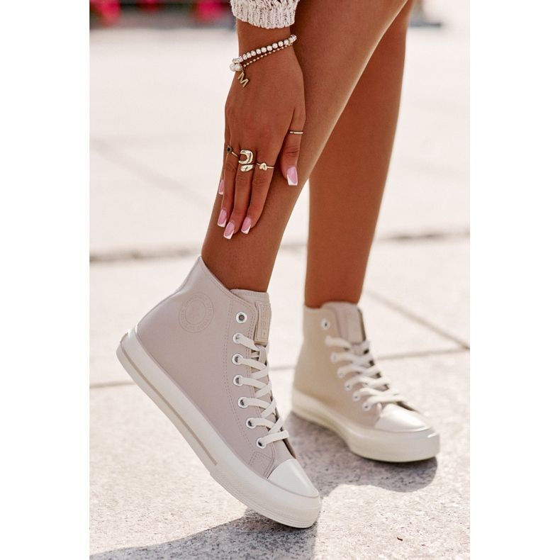 Isolierte Damen-Sneaker aus Öko-Leder Pink Big Star OO274933 rosa 2