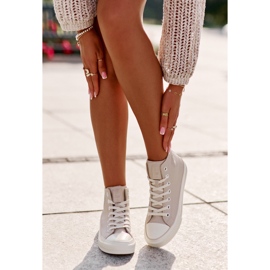 Isolierte Damen-Sneaker aus Öko-Leder Pink Big Star OO274933 rosa 3