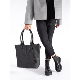 Seastar Schwarze Damen-Chelsea-Stiefel auf der Plattform 2