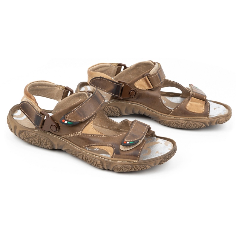 Mateos Herren-Ledersandalen für den Fahrer 362MA braun 2
