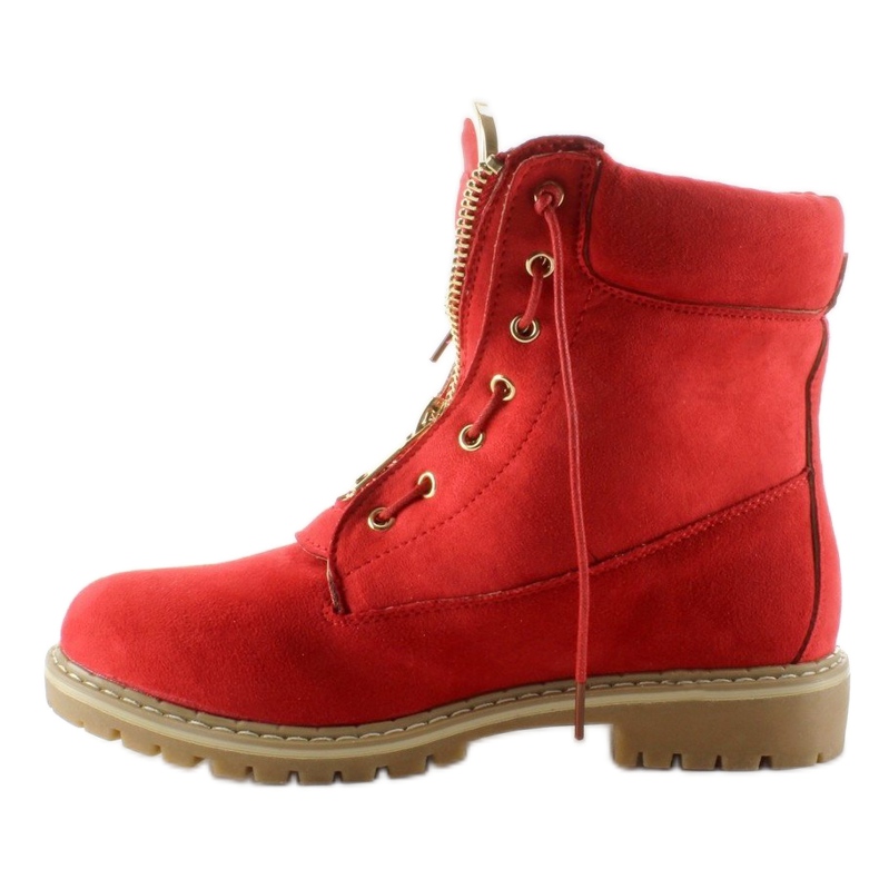 Wildleder Balmanschuhe glatt rot NC50 Rot 1