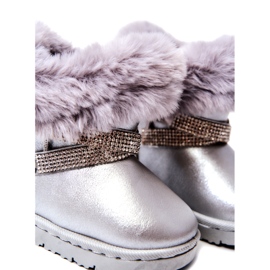 Silberne Hollee Kinder-Schneestiefel mit Zirkonia 3