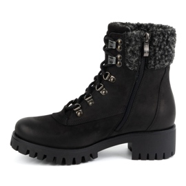 Olivier Damen-Lederstiefel, isolierte Winterstiefel, 330BB, schwarz 1