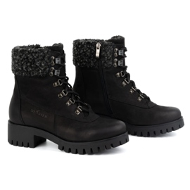 Olivier Damen-Lederstiefel, isolierte Winterstiefel, 330BB, schwarz 3