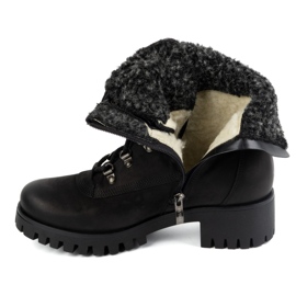 Olivier Damen-Lederstiefel, isolierte Winterstiefel, 330BB, schwarz 7