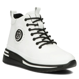 Filippo DBT4215/24 Wh Leder-Plateaustiefel, weiß 1