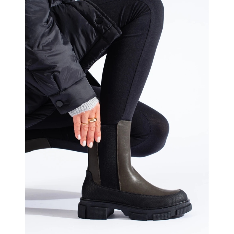 SHELOVET B20 Hohe Slip-On-Stiefeletten schwarz 2