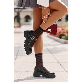 Damen-Lacklederschuhe mit Schnalle, schwarzes Plikuria 2