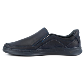 Antex Herrenschuhe Slip-On Leder-Slip-On 216GT Marine Blue blau 1