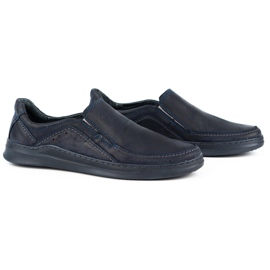 Antex Herrenschuhe Slip-On Leder-Slip-On 216GT Marine Blue blau 2