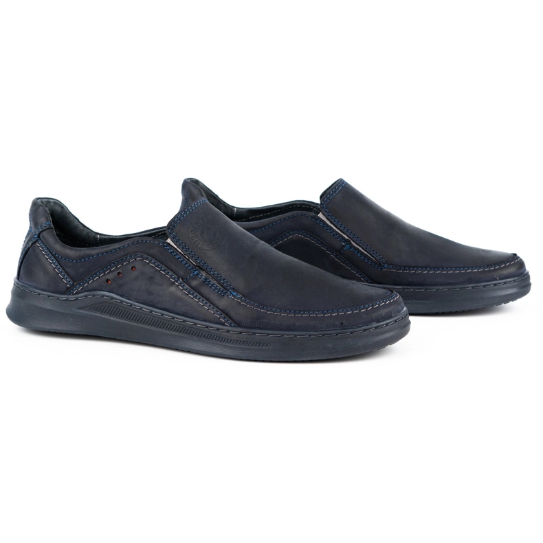Antex Herrenschuhe Slip-On Leder-Slip-On 216GT Marine Blue blau 2