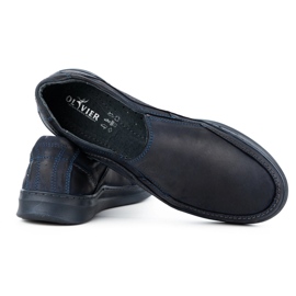 Antex Herrenschuhe Slip-On Leder-Slip-On 216GT Marine Blue blau 3