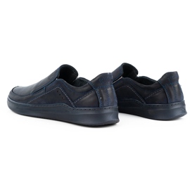 Antex Herrenschuhe Slip-On Leder-Slip-On 216GT Marine Blue blau 4