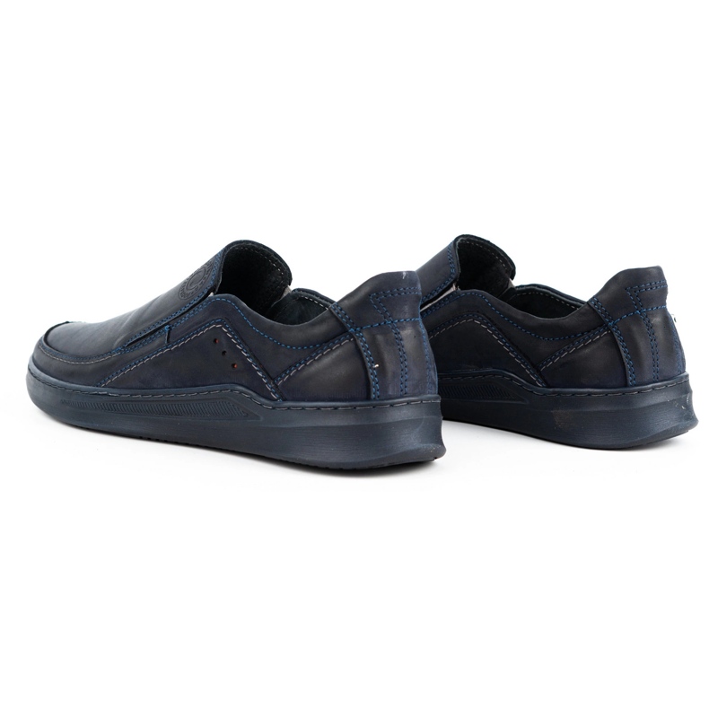 Antex Herrenschuhe Slip-On Leder-Slip-On 216GT Marine Blue blau 4
