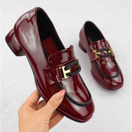 Herrenschuhe aus Leder für Damen, Burgunderrot, Artiker 55C0103 1