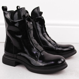 Damen-Lacklederstiefel, schwarz, Vinceza 66678 2