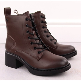 Braune Damen-Lederstiefeletten Vinceza 66722 2