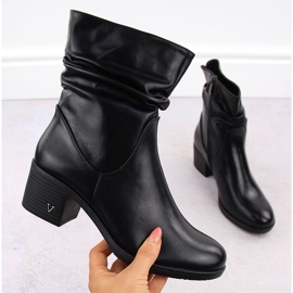 Isolierte Damenstiefeletten, schwarz, Vinceza 10547 1