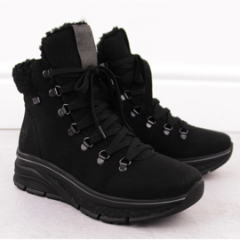 Wasserdichte isolierte Damenstiefel, schwarz Rieker 48034-00 2