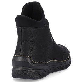 Schwarze isolierte Damenstiefel Rieker 55069-00 1