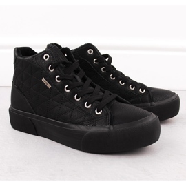 Schwarze, gesteppte, isolierte Sneakers Big Star OO274A480 2