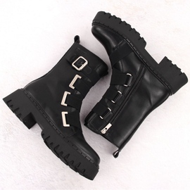 Damen-Arbeiterstiefel aus Leder, schwarz Big Star OO274A256 3