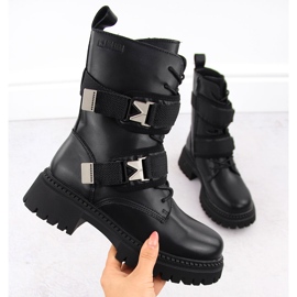 Damen-Lederbaggies mit Schnallen, schwarz Big Star OO274A274 1