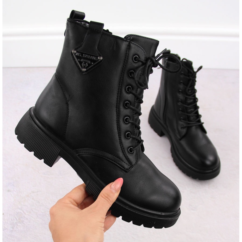 Schwarze Trapperstiefel für Damen T.Sokolski Z23-132 1