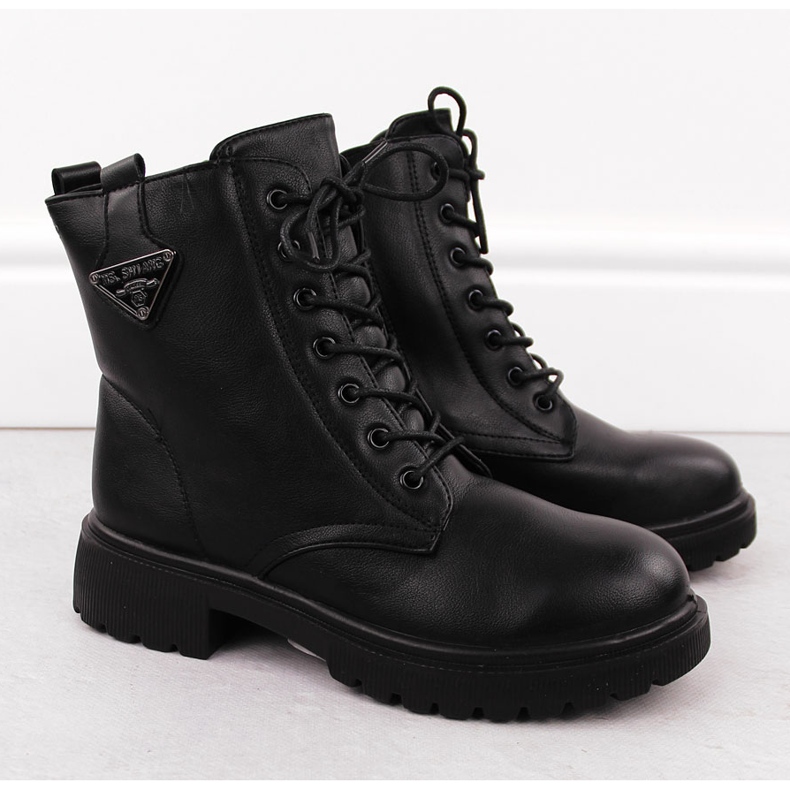 Schwarze Trapperstiefel für Damen T.Sokolski Z23-132 2