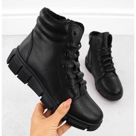 Damen-Lederstiefel auf der Plattform, schwarz, T.Sokolski Z24-335 1