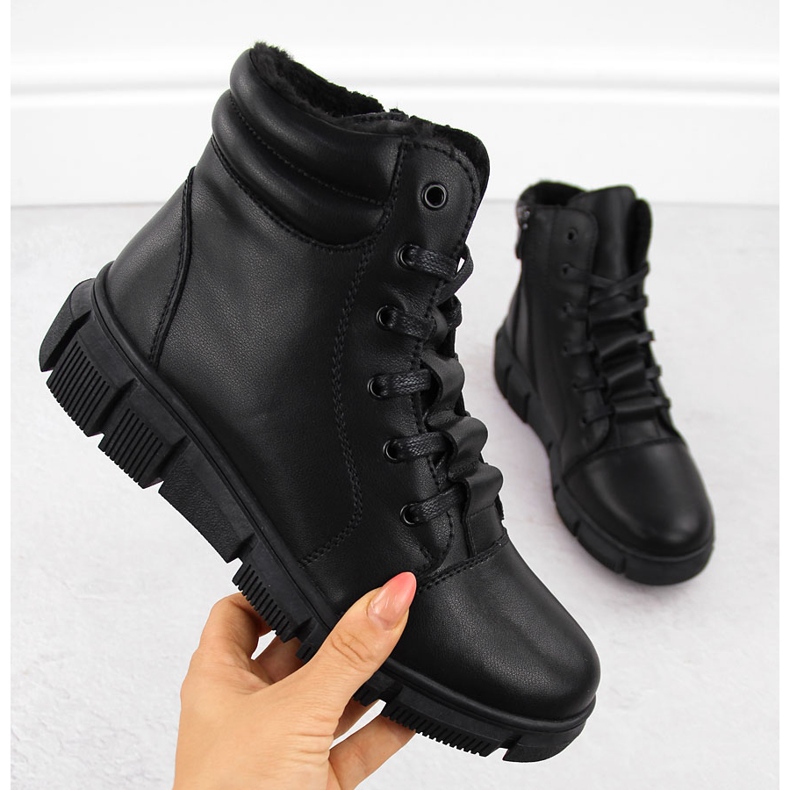 Damen-Lederstiefel auf der Plattform, schwarz, T.Sokolski Z24-335 1