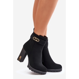 Isolierte Damenstiefeletten mit Reißverschluss, Black Narielis schwarz 1