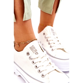Stoff-Plateau-Turnschuhe Big Star LL274150 Weiß 2