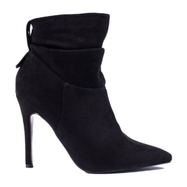 W. Potocki Elegante Damenstiefel auf einem Potocki High Heel schwarz 1